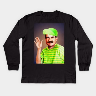 Richard Nixon fresh moustache 90's USA Kids Long Sleeve T-Shirt